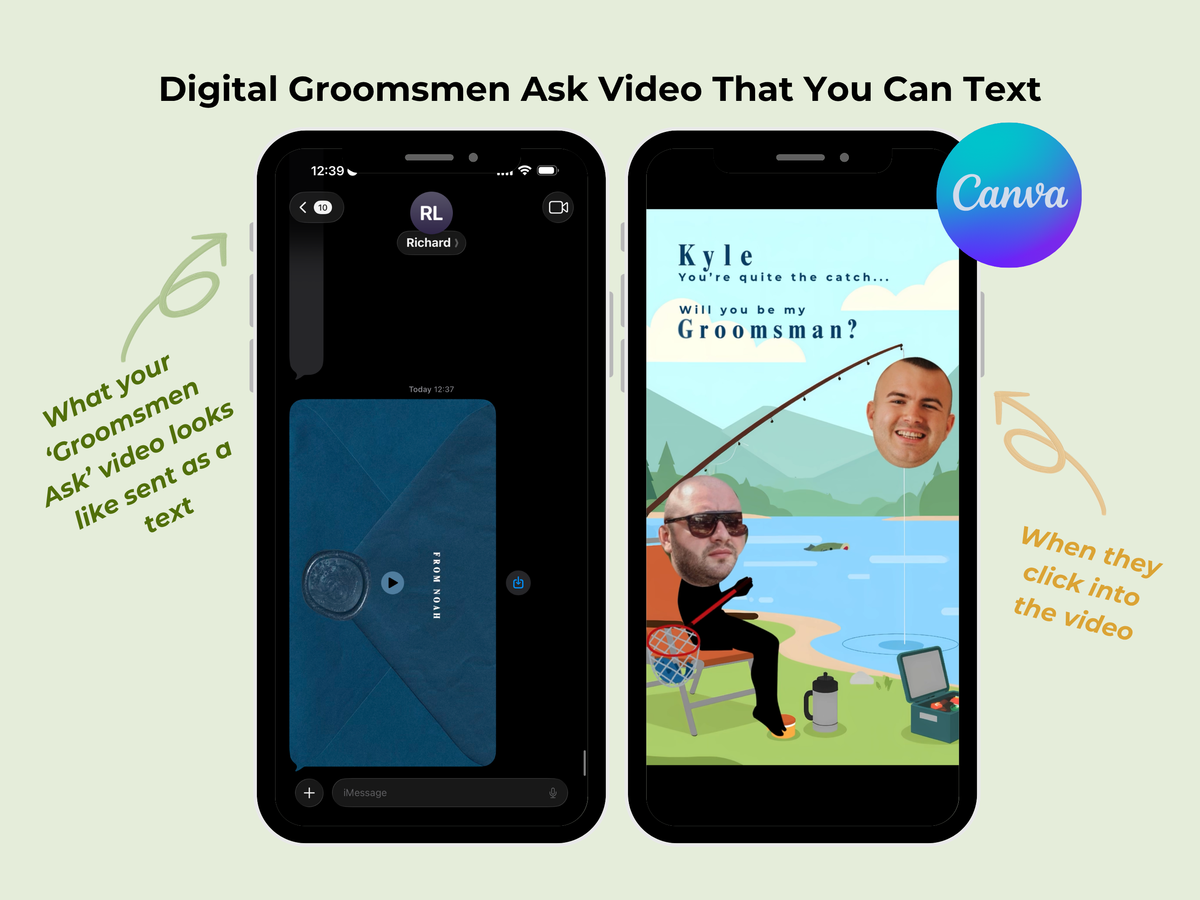 Fishing (Single) Groomsman Ask – Editable Canva Template