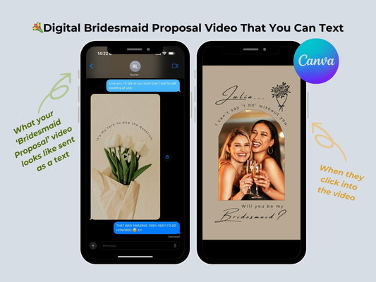 Floral Bridesmaid Proposal – Editable Canva Template