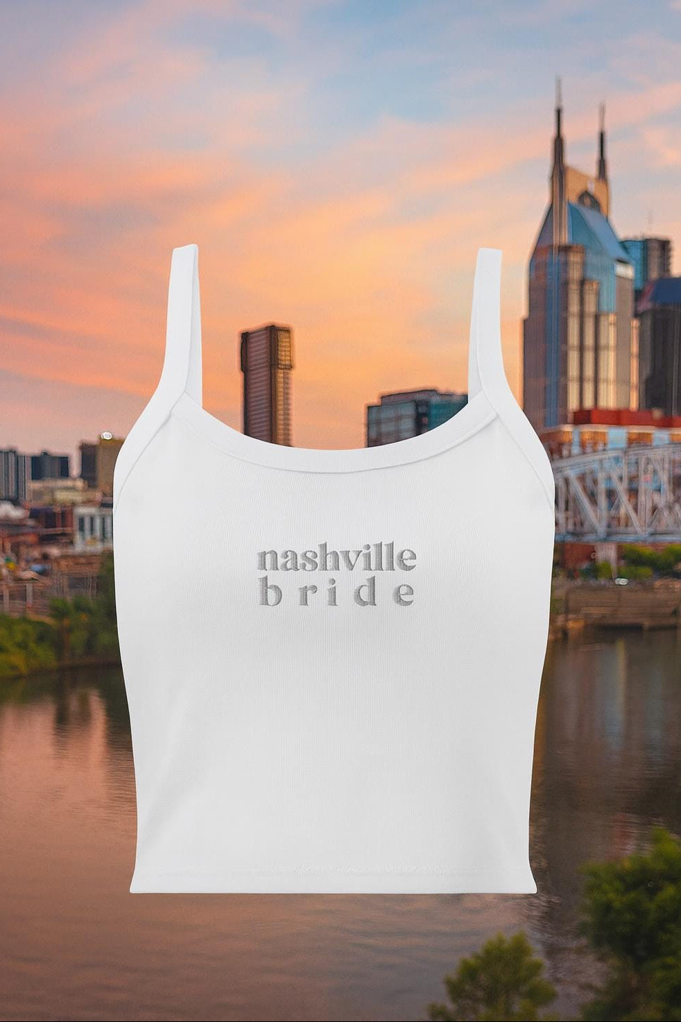 Embroidered Bridal Tank – Nashville