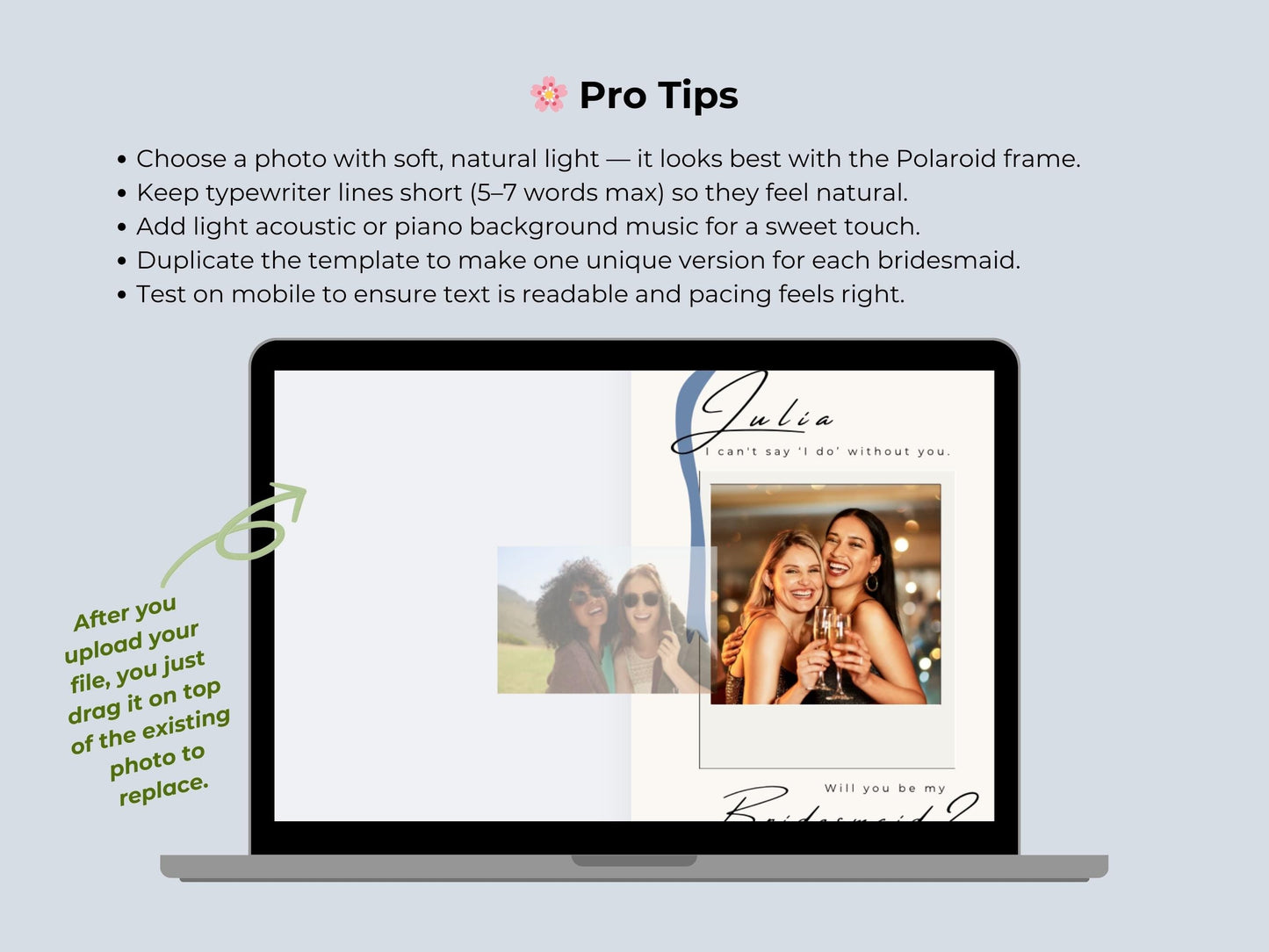 Bow-Themed Bridesmaid Proposal – Editable Canva Template