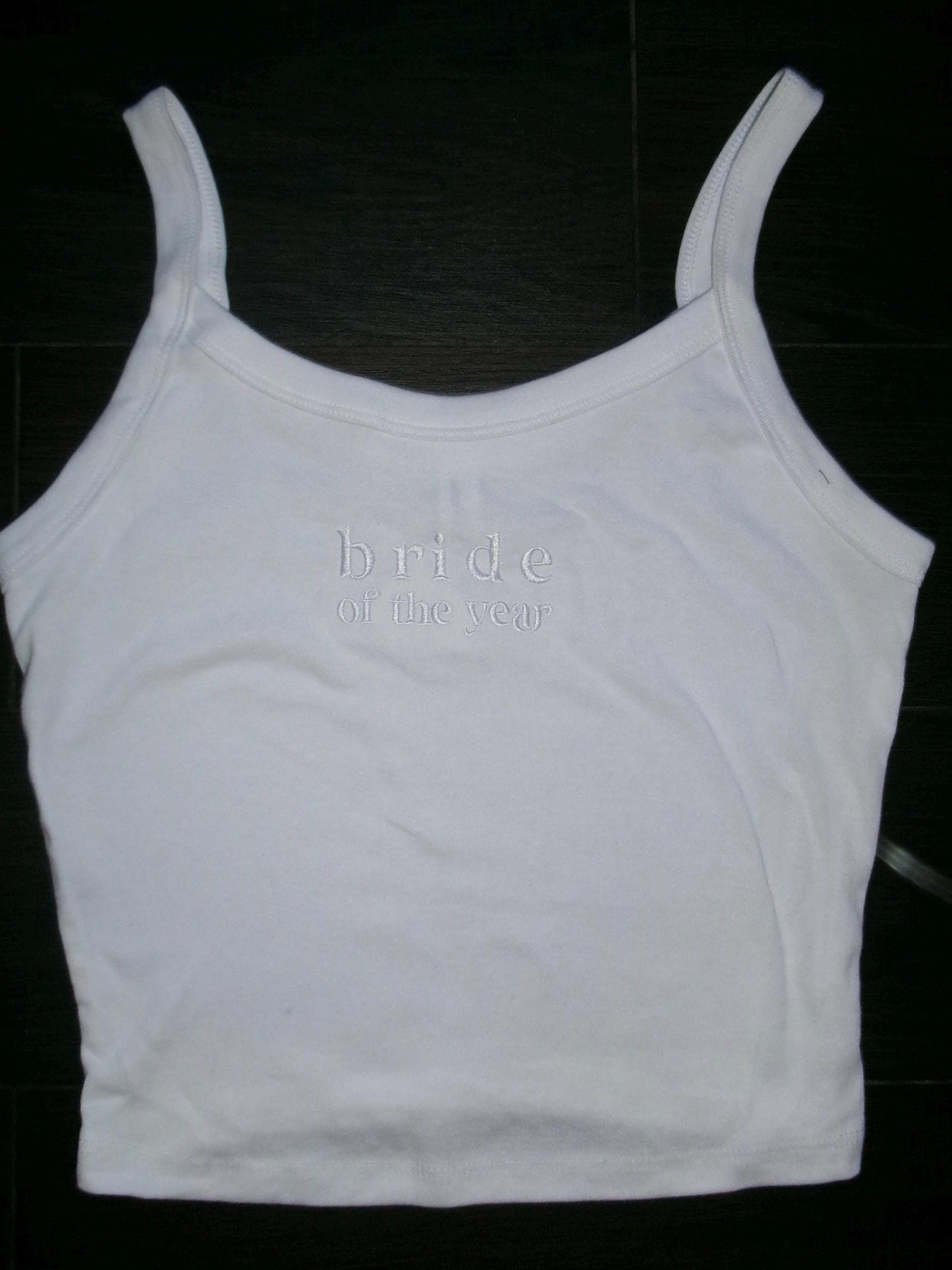 bride of the year bridal tank top for bachelorette and bridal events
