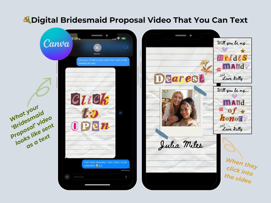 Scrapbook Bridesmaid Proposal – Editable Canva Template