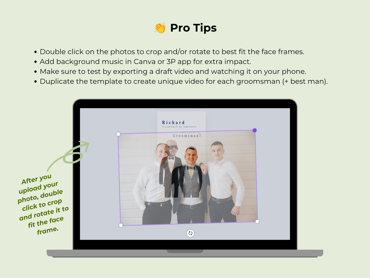 Racing Groomsman Ask – Editable Canva Template