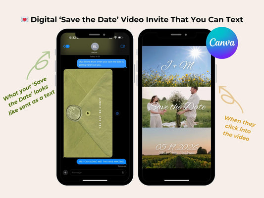 Video Digital Save the Date – 3 Panel Editable Template