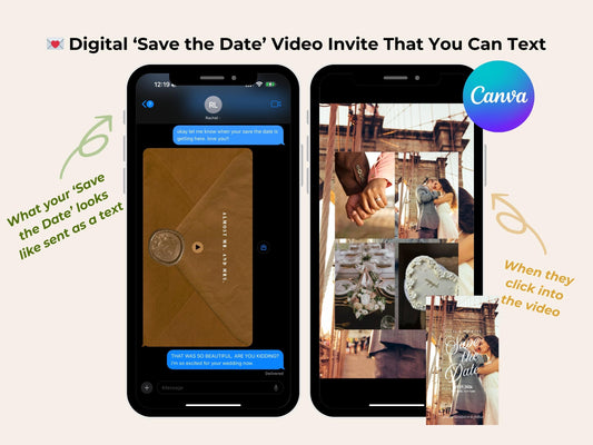 Photo Digital Save the Date – 4 Photo Editable Template