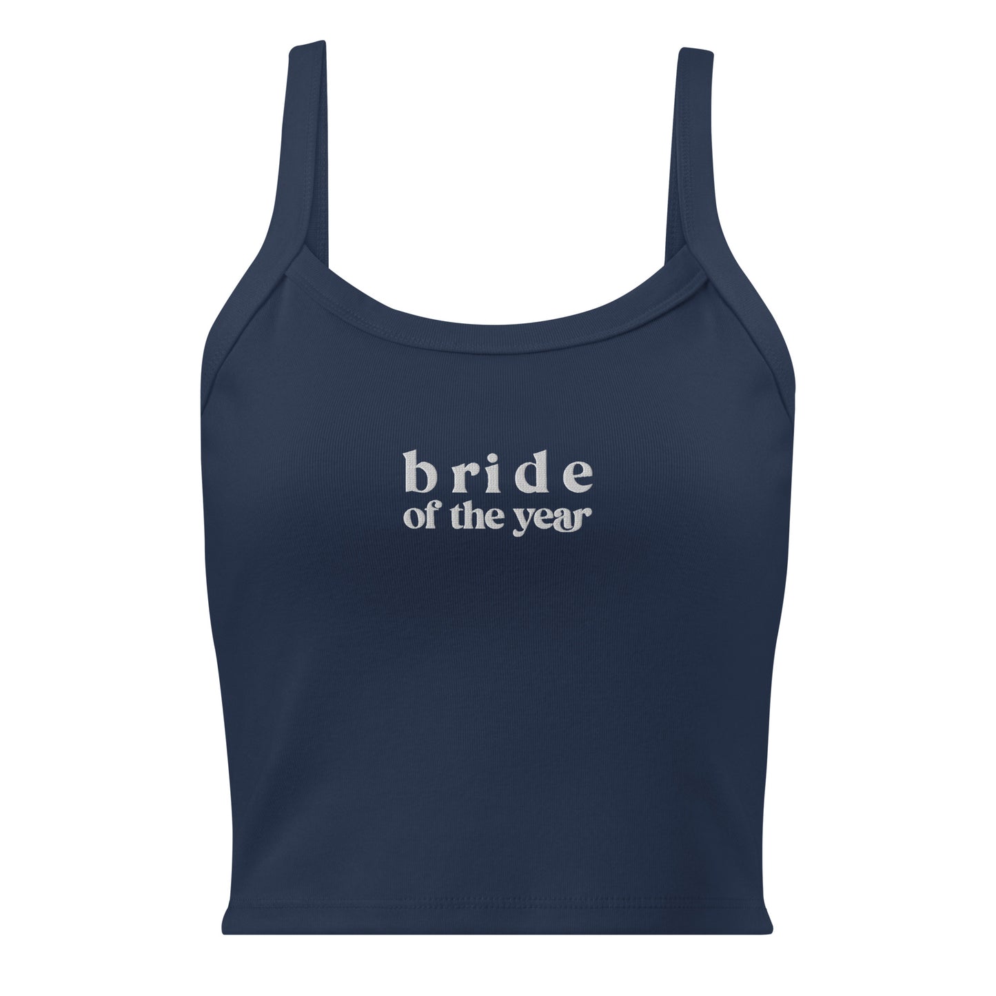 bride of the year bridal tank top for bachelorette and bridal navy