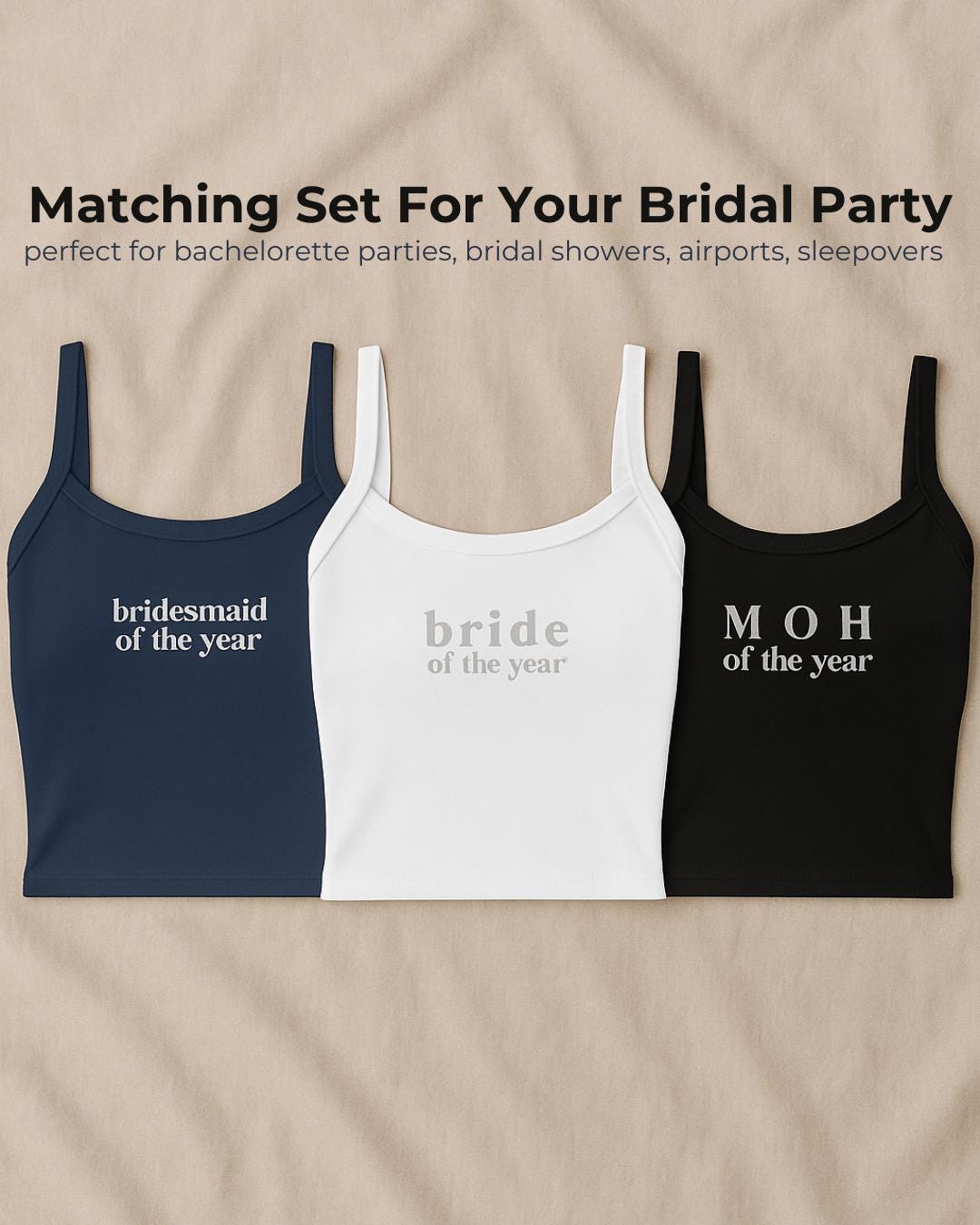 Embroidered “Bridesmaid of the Year” Tank Top