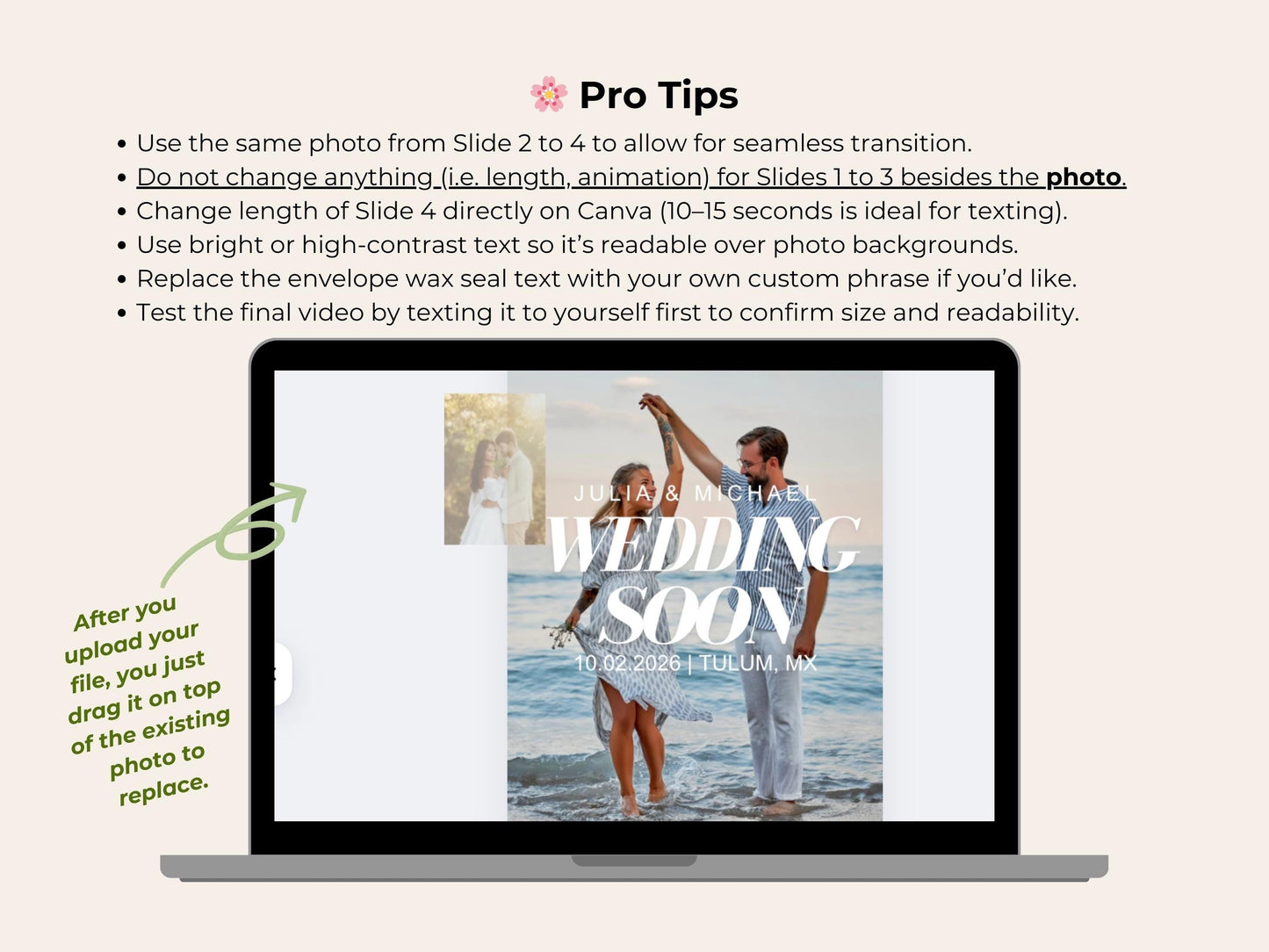 Lifestyle Digital Save the Date – Counter Envelope Editable Template