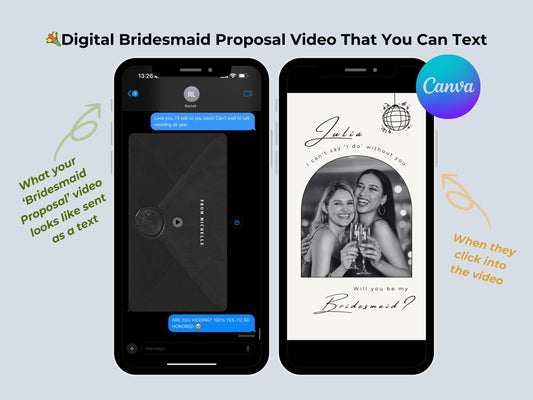Disco Bridesmaid Proposal – Editable Canva Template