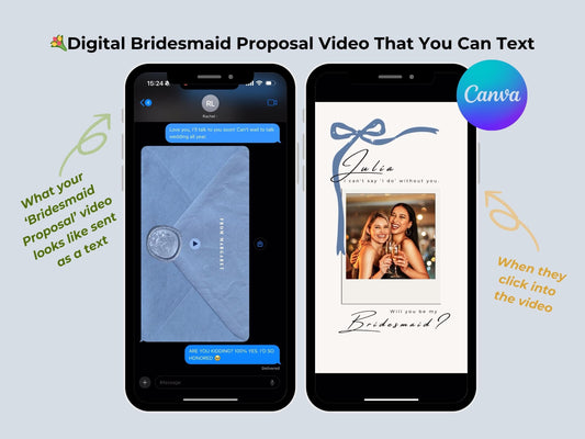 Bow-Themed Bridesmaid Proposal – Editable Canva Template