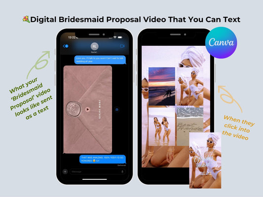Modern Photo Bridesmaid Proposal – Editable Canva Template