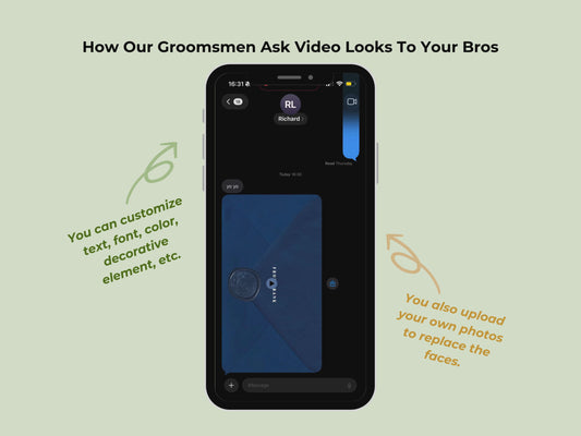 Suit Groomsmen Ask – Editable Canva Template
