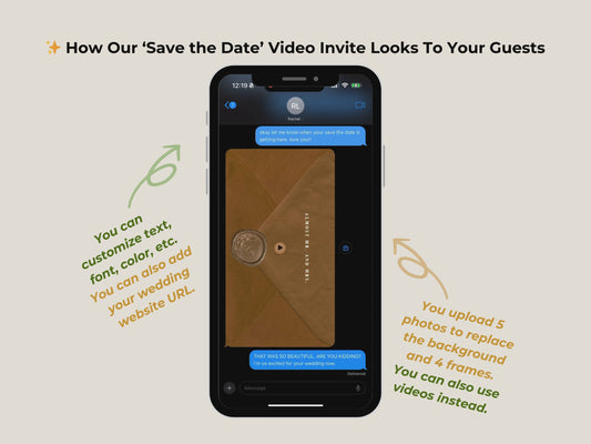 Photo Digital Save the Date – 4 Photo Editable Template