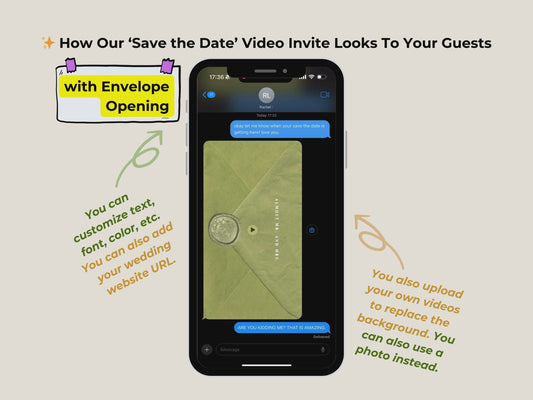Video Digital Save the Date – 3 Panel Editable Template